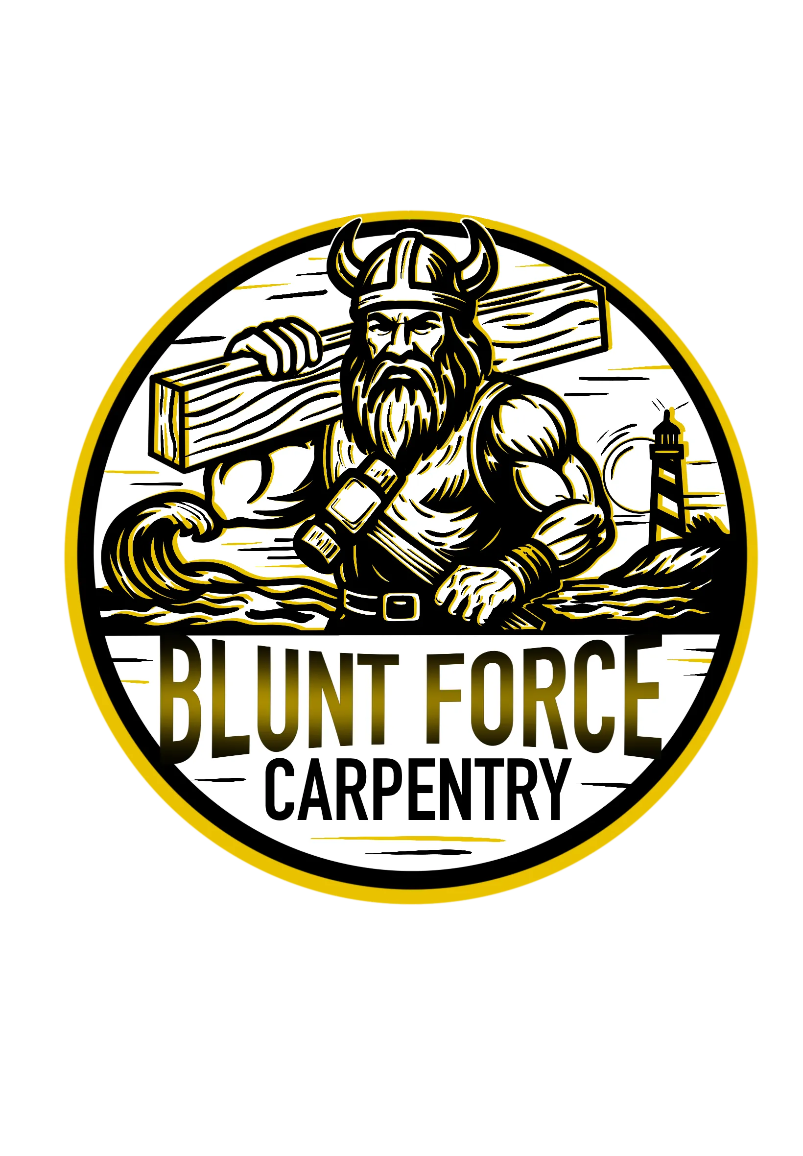 Blunt Force Carpentry Viking logo